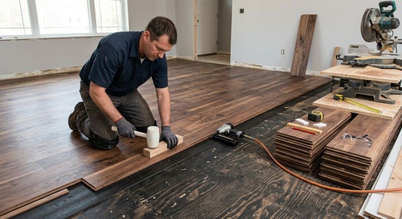 Our team working on Wood Floor Service projects in Federal Way, WA