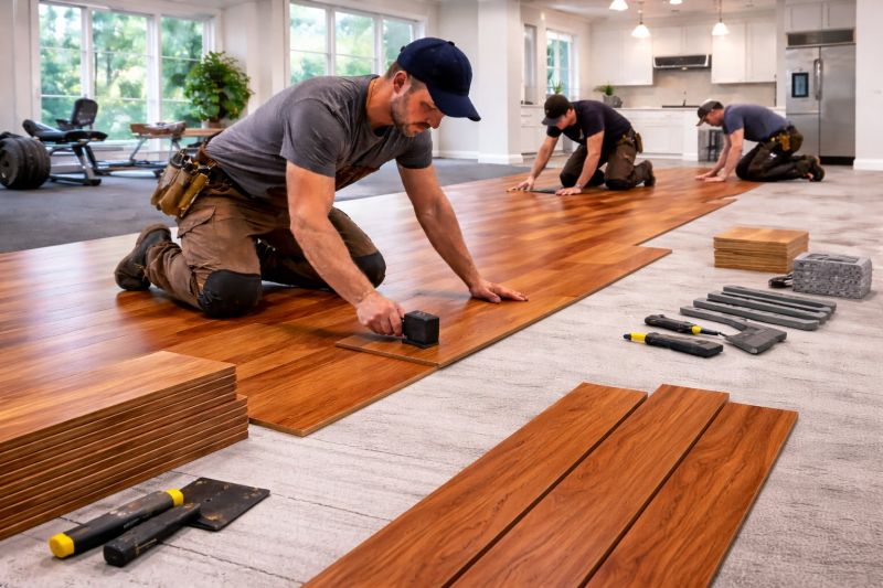 Cherry Floor Installation in Orting, WA