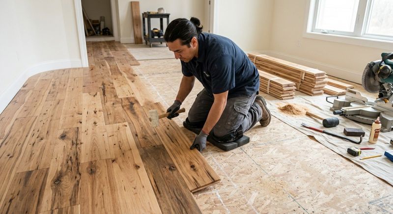 Hickory Floor Installation in Federal Way, WA