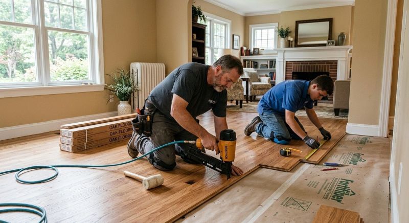 Oak Floor Installation in Belfair, WA
