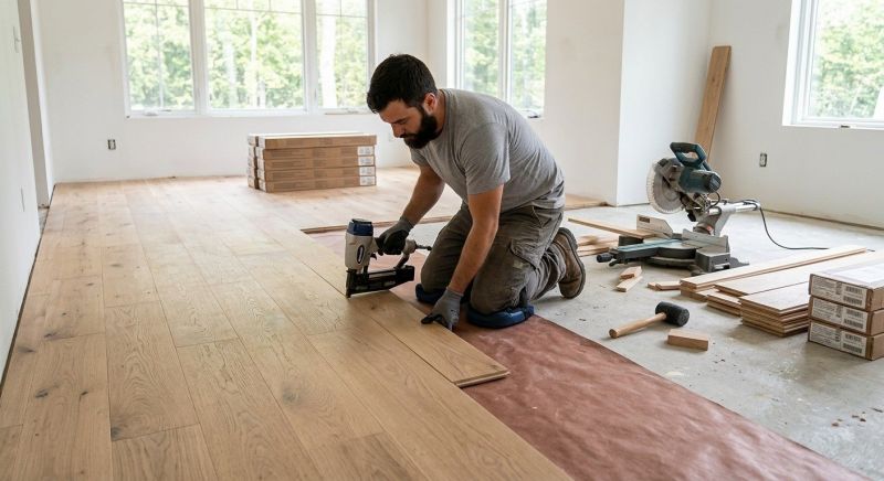 Oak Floor Installation in Enumclaw, WA