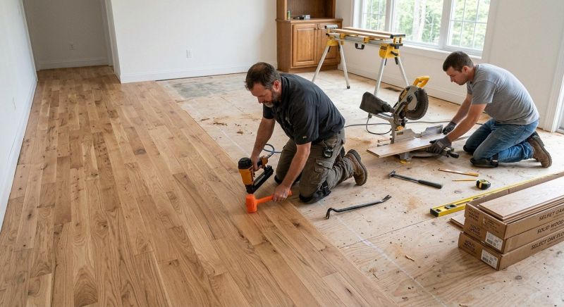 Oak Floor Installation in Puyallup, WA