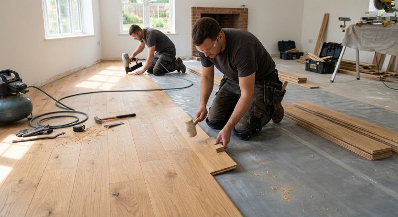 Oak Floor Installation in Roy, WA