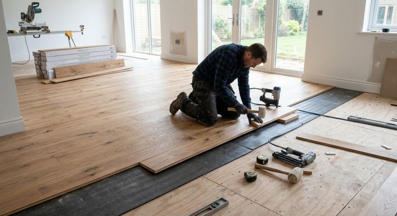 Oak Floor Installation in Vashon, WA
