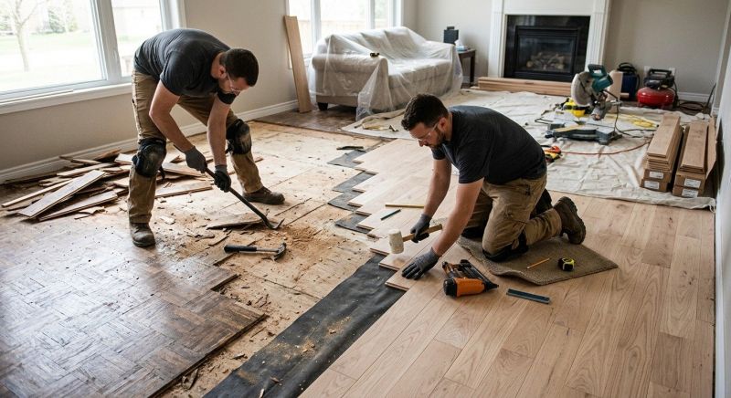 Wood Floor Replacement in Bellevue, WA